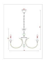 Подвесная люстра Arte Lamp Collinetta A4094LM-8WH