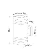 Уличный настенный светильник Arte Lamp Heather A4413AL-2BK