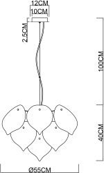 Подвесной светильник Arte Lamp Palmer A5695SP-5WH