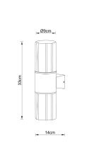 Уличный настенный светильник Arte Lamp Seginus A6515AL-2BK