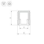 Профиль Arlight SL-MINI-8-2000 ANOD 019322