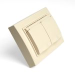 Розетка 2-местная с/з с крышкой Stekker Эрна PST16-9015-02 49137