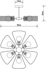 Люстра на штанге Arte Lamp Maasym A7044PL-6BK