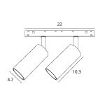 Трековый магнитный светильник Arte Lamp Optima A7260PL-2BK