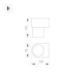 Настенный светильник Arlight SP-Spicy-Wall-S115x72-6W Day4000 033581