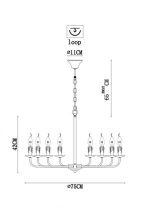 Подвесной светильник ARTE Lamp A1857LM-8BK