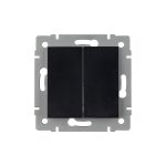 Механизм выключателя двухклавишный непроходной Arlight SWT-MK02-PL-BK-V (250V, 10A) 049888