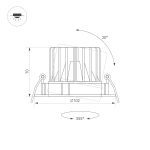 Встраиваемый светильник Arlight MS-Forecast-Built-Turn-R102-12W Warm3000 037188
