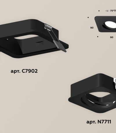 Встраиваемый поворотный светильник Ambrella Light Techno XC7902010 (C7902, N7711)