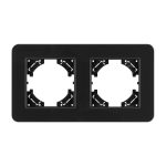 Рамка на 2 поста стеклянная Arlight FRM-OMALI-SFGS-2-BK 049709