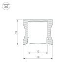 Профиль Arlight ALU-SLIM-H15-2000 ANOD+FROST 018246