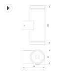 Уличный настенный светильник Arlight LGD-RAY-WALL-TWIN-R65-2x12W Day4000 044232