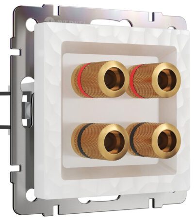Акустическая розетка Werkel Hammer х4 белый W1285001 4690389163104