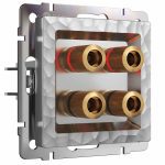 Акустическая розетка Werkel Hammer х4 серебряный W1285006 4690389163111