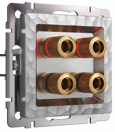 Акустическая розетка Werkel Hammer х4 серебряный W1285006 4690389163111