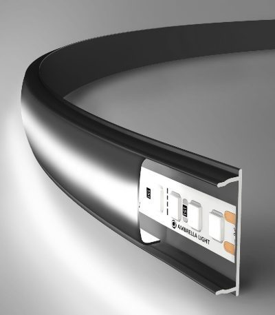 Алюминиевый накладной профиль Ambrella Light Alum Profile GP1600BK/BK