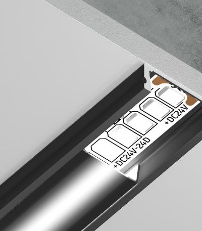 Алюминиевый накладной профиль Ambrella Light Alum Profile GP1700BK/BK