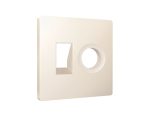Лицевая панель Alfa (Бежевый матовый) для компьютерной/телефонной + TV розетки RJ-45/RJ-11 Quant Ambrella Volt AP3325