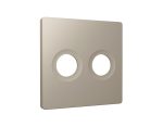 Лицевая панель Alfa (Серо-бежевый матовый) для TV двойной розетки Quant Ambrella Volt AP3733