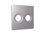 Лицевая панель Alfa (Сталь матовый) для TV двойной розетки Quant Ambrella Volt AP5133