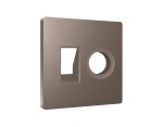 Лицевая панель Alfa (Темная бронза матовый) для компьютерной/телефонной + TV розетки RJ-45/RJ-11 Quant Ambrella Volt AP6425