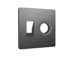 Лицевая панель Alfa (Антрацит серый) для компьютерной/телефонной + TV розетки RJ-45/RJ-11 Quant Ambrella Volt AP6625