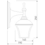 Уличный настенный cветильник Elektrostandard Apus D черное золото GL 1009D 4690389134128
