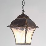 Уличный подвесной cветильник Elektrostandard Apus H черное золото GL 1009H 4690389134166