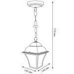 Уличный подвесной cветильник Elektrostandard Apus H черное золото GL 1009H 4690389134166