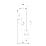 Подвесная люстра Eurosvet Prism 50236/3 янтарный a058960
