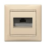 Розетка компьютерная RJ45 Legrand Valena 5e кат UTP с захватами слоновая кость 774130