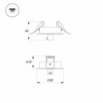 Чаша потолочная встраиваемая Arlight SPX-CANOPY-R60-C6.5 (BK) (Металл) 046019(1)