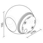 Уличный настенный светильник Elvan GW-161A/2-6W-WW-Bk