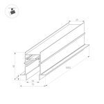 Шинопровод встраиваемый Arlight Mag-Track-4560-FDW-3000 034680