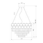 Подвесная люстра Eurosvet Ariana 10124/5 хром/прозрачный хрусталь Strotskis Smart (10113/5)