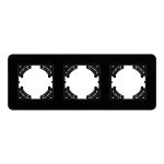 Рамка на 3 поста стеклянная Arlight FRM-OMALI-GS-3-BK 049697