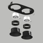 Встраиваемый светильник Lightstar Domino (214657+214607+214607+214007+214007) D6570707BMOD