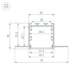 Алюминиевый профиль Arlight LINIA32-FANTOM-2000 ANOD 049950