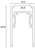 Шинопровод трехфазный накладной с заглушками Hesby Lighting ElDeko HSBL_0051_1
