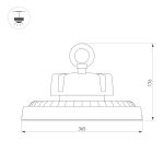 Промышленный светильник Arlight SP-ERCON-R365-240W White5000 (BK, 60 deg, 230V) 056108