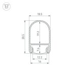 Профиль Arlight WARDROBE-1930-2000 ANOD 053565