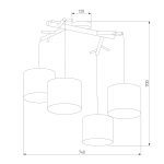 Подвесная люстра TK Lighting 6554 Albero White