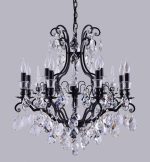 Подвесная люстра Crystal Lux Magnifico SP13 Black/Transparent