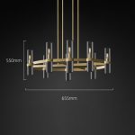 Подвесная люстра Delight Collection Ravelle MT8888-8H antique brass