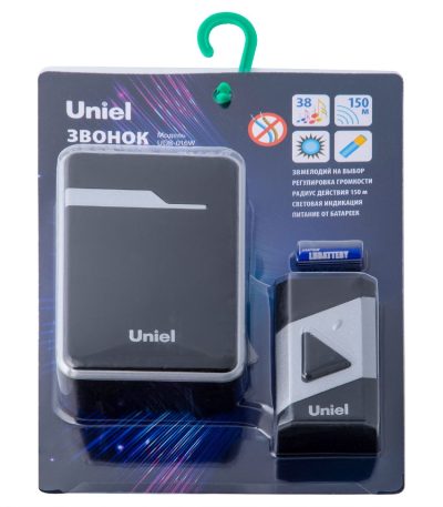 Беспроводной звонок Uniel UDB-016W-R1T1-38S-150M-BL/SL UL-00011372