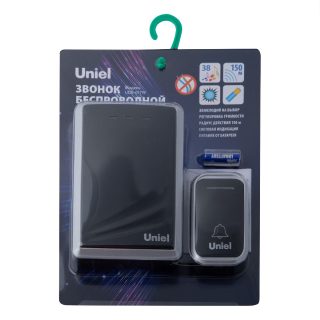Беспроводной звонок Uniel UDB-017W-R1T1-38S-150M-BL/SL UL-00011374