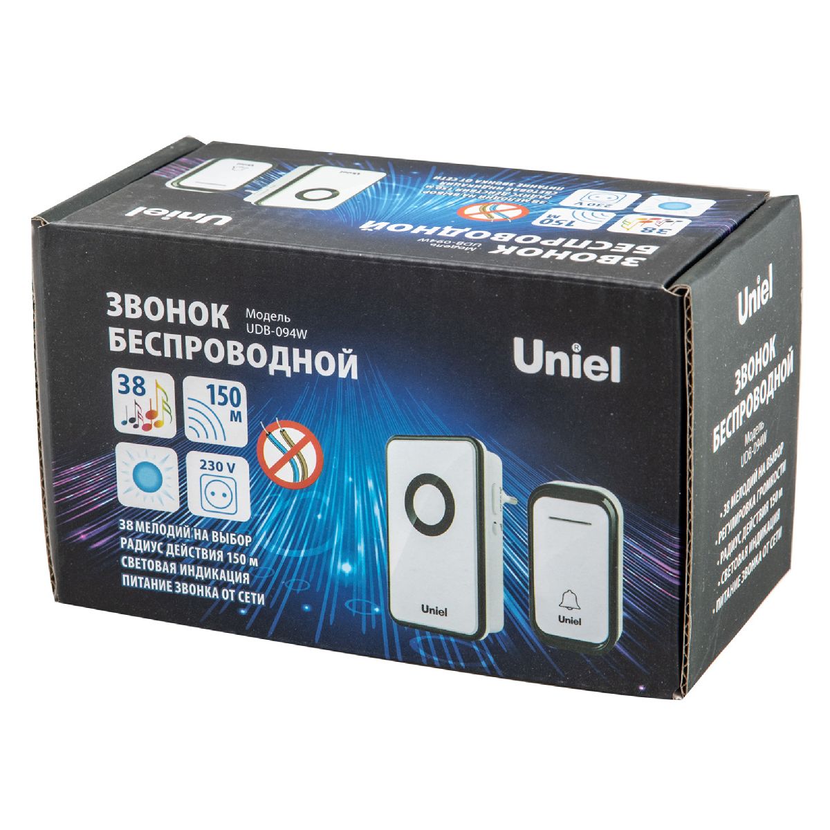 Беспроводной звонок Uniel UDB-094W-R1T1-38S-BL/SL UL-00011366 Беспроводной звонок Uniel UDB-094W-R1T1-38S-BL/SL UL-00011366