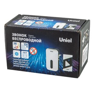 Беспроводной звонок Uniel UDB-095W-R1T1-38S-BL/WH UL-00011368