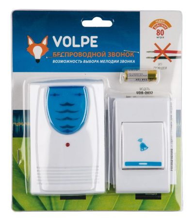 Беспроводной звонок Volpe UDB-Q032 W-R1T1-32S-100M-WH UL-00010594