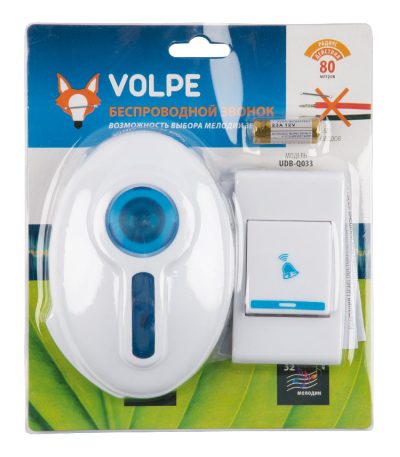 Беспроводной звонок Volpe UDB-Q033 W-R1T1-32S-100M-WH UL-00010595
